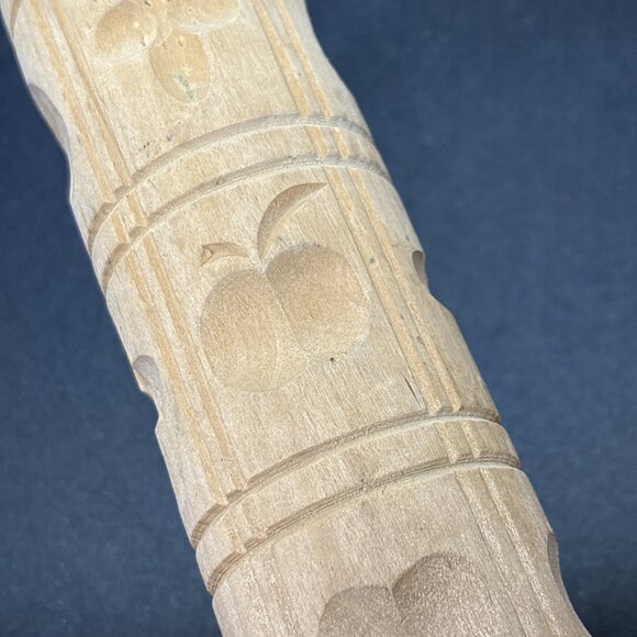 Springerle Wooden Rolling Pin Cookie Press Mold Holiday Baking Decorating Tool - Picture 3 of 9